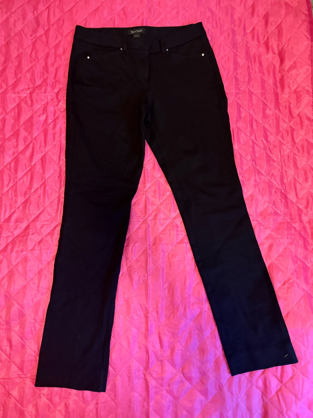 White House Black Market Black Women's Straight-Leg stretchy pants